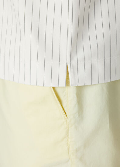 Beymen Club Off White Slim Fit Striped Technical Polo T-Shirt - 7