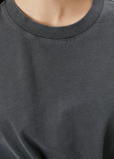 Beymen Club Antrasit Taşlı Bağlama Detaylı T-shirt - 7