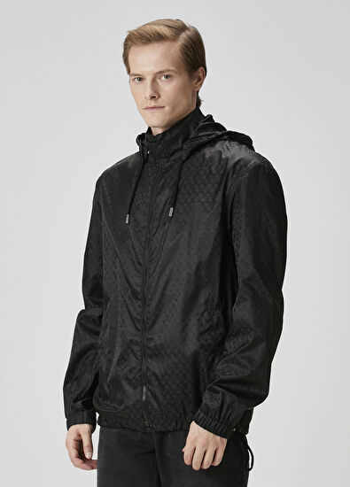 Alexander McQueen Black Patterned Raincoat - 3
