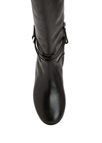 Siyah Kadın Deri Çizme - Görsel 5