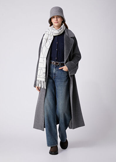 Beymen Club Dark Grey Double-Breasted Coat - 3