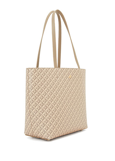 Beymen Club Camel Monogram Women's Bag - 3