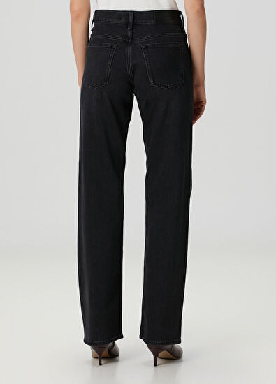 7 For All Mankind Tess Wide Leg Siyah Jean Pantolon - 4