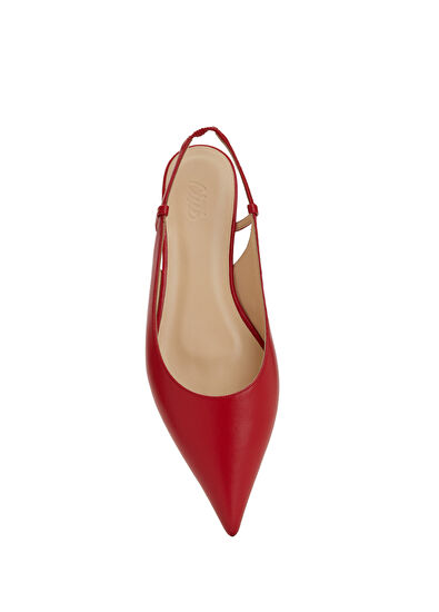 Beymen Club Kırmızı Kadın Deri Babet - 4