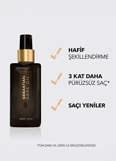 Sebastian Dark Oil Nemlendirici Saç Bakım Yağı 95 ml - 4