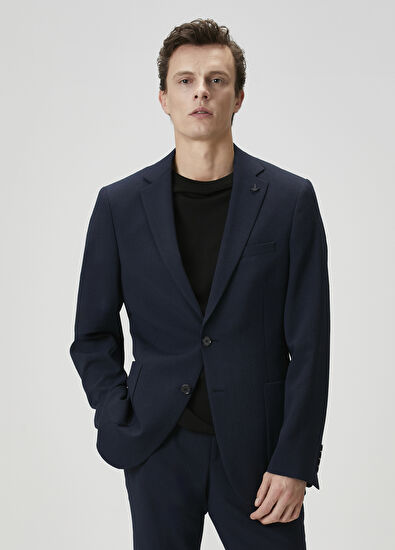 Beymen Club Drop 6 Lacivert Gofreli Takım Elbise - 3