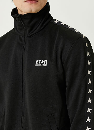 Golden Goose Siyah Şerit Yıldız Desenli Sweatshirt - 5