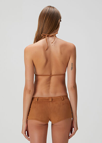 Frankie's Bikinis Paradise Cinnamon Triangle Bikini Top - 4