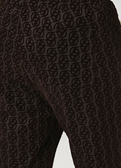 Drôle De Monsieur Koyu Kahverengi Logo Jakarlı Eşofman Altı - 5