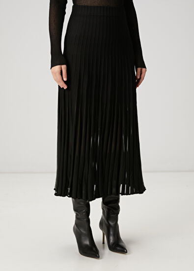 Beymen Club Black Midi Knit Skirt - 3