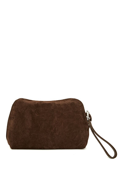 Beymen Club Brown Women's Suede Clutch - 4