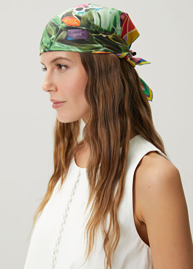 Beymen Club Art Collaboration Çağla Ulusoy Diamond İpek Eşarp - 3