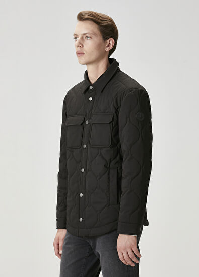 Beymen Club Siyah Kapitoneli Dış Gömlek - 4