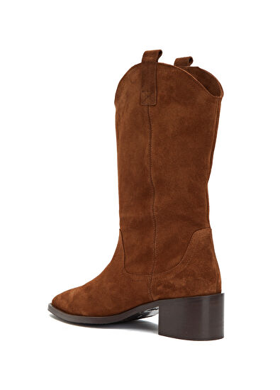 Beymen Club Tan Women's Suede Boots - 3