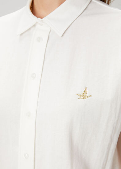 Beymen Club Off-White Short Sleeve Pique Shirt - 6