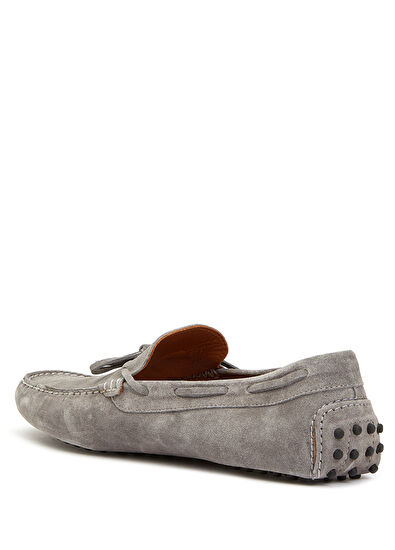 Beymen Club Gri Bağcık Detaylı Erkek Deri Loafer - 3