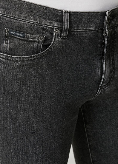 Slim Fit Gri Jean Pantolon - Görsel 6