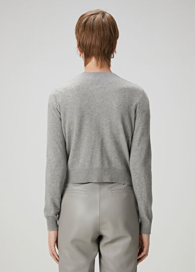 Beymen Club Grey Cashmere Blend Cardigan - 4