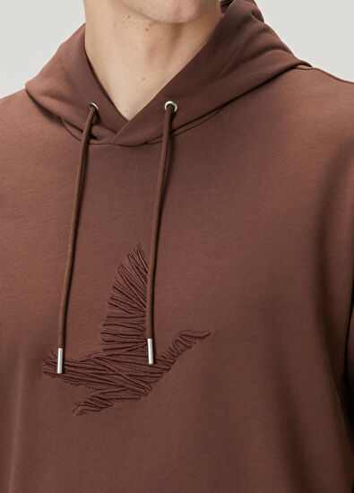 Beymen Club Kahverengi Kapüşonlu Sweatshirt - 5