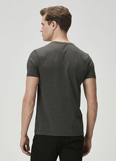 Beymen Club Anthracite Melange Basic T-shirt - 5
