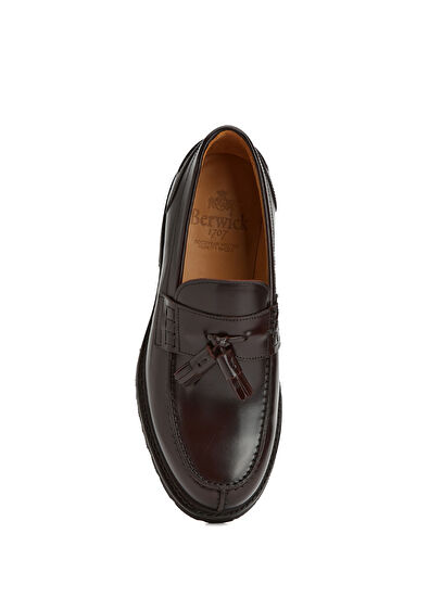 Berwick 1707 Bordo Erkek Deri Loafer - 4