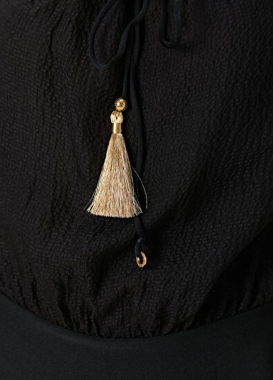 Hanne Bloch Siyah Straplez Mayo - 5