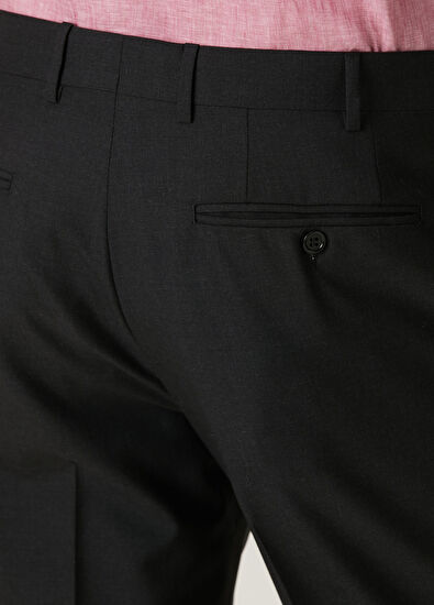 Canali Koyu Gri Yün Pantolon - 5