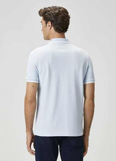 Beymen Club Light Blue White Polo T-Shirt - 4