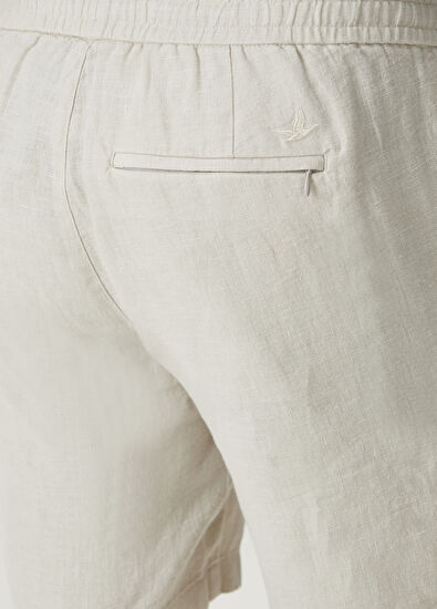 Beymen Club Taş Kordonlu Keten Şort - 5