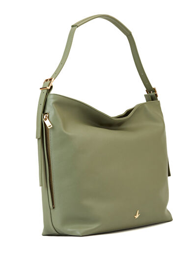 Beymen Club Haki Logolu Kadın Omuz Çantası - 3