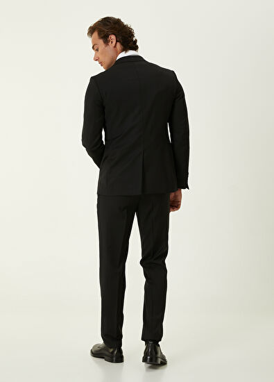 Beymen Club Drop 6 Siyah Klasik İnce Yün Takım Elbise - 4
