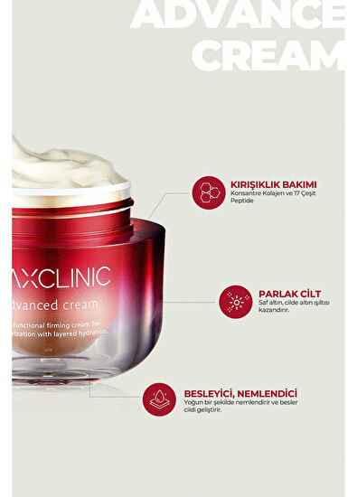 Maxclinic Advanced Cream Kırışıklık Karşıtı 17 Çeşit Peptit Ve Kolajen İçeren Yüz Kremi  50 ml - 5