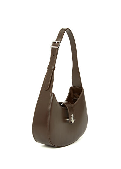 Beymen Club Halfmoon Brown Women's Leather Shoulder Bag - 3