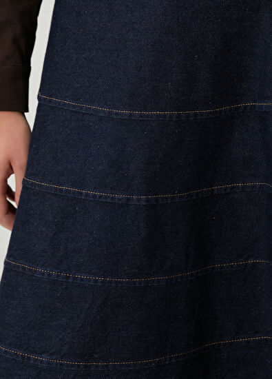 Beymen Collection Indigo Midi Denim Etek - 5