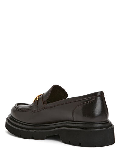 Beymen Club Dark Brown Women's Skin Loafer - 3