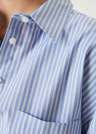 Beymen Club Mavi Çizgili Gömlek - 5