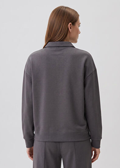Beymen Club Grey Stone Logo Detailed Sweatshirt - 4