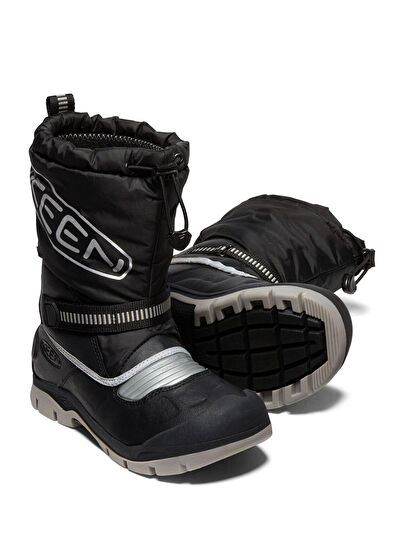 Keen Snow Troll Black Silver Waterproof Unisex Kids Boots - 5