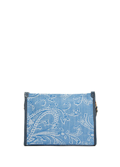 Mavi Etnik Desenli Kadın El Portföyü - Görsel 5