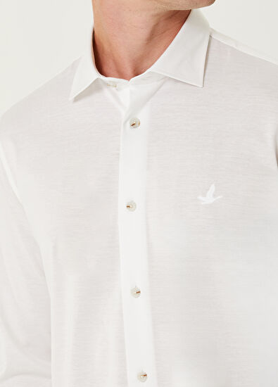 Beymen Club Slim Fit Beyaz Stretch Supreme Gömlek - 6
