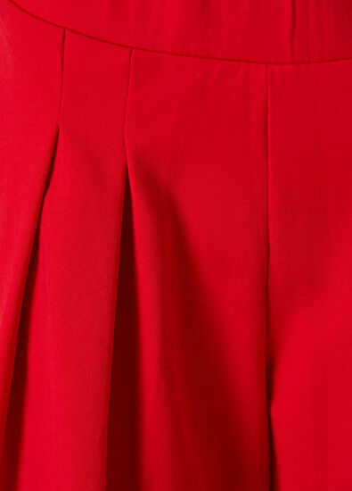 Norma Kamali Kırmızı Yüksek Bel Pantolon - 4