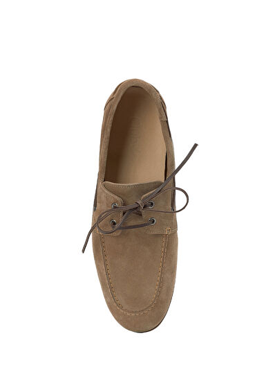 Beymen Club Tobacco Lace-Up Slim Sole Men's Suede Shoes - 4