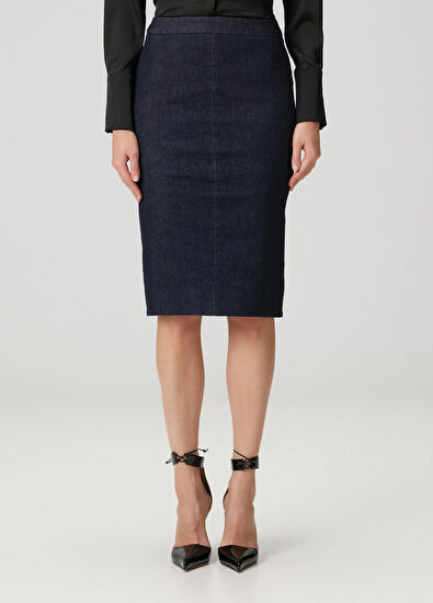 Tom Ford Lacivert Midi Denim Etek - 3