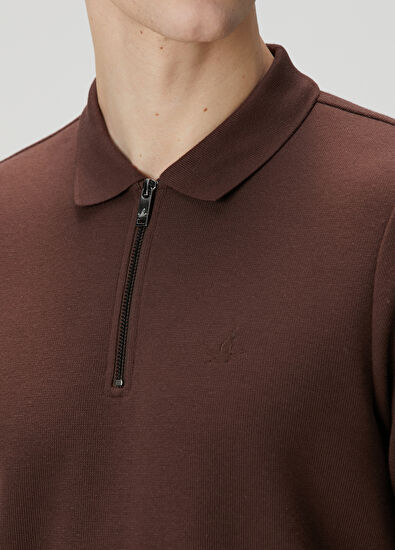 Beymen Club Dark Brown Polo Sweatshirt - 5