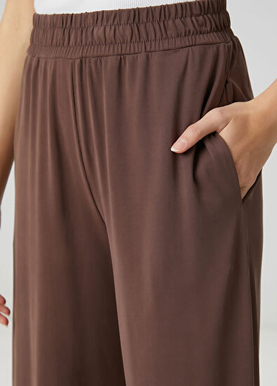 Beymen Club Kahverengi Geniş Paça Modal Jogger Pantolon - 5