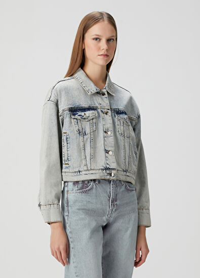Beymen Club Light Blue Short Denim Jacket - 3