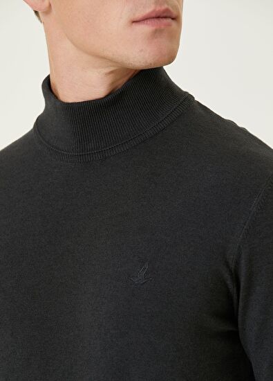 Beymen Club Antrasit Yarım Balıkçı Yaka Basic Kazak - 6