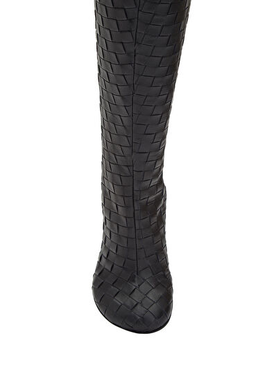 Siyah Kadın Deri Çizme - Görsel 5