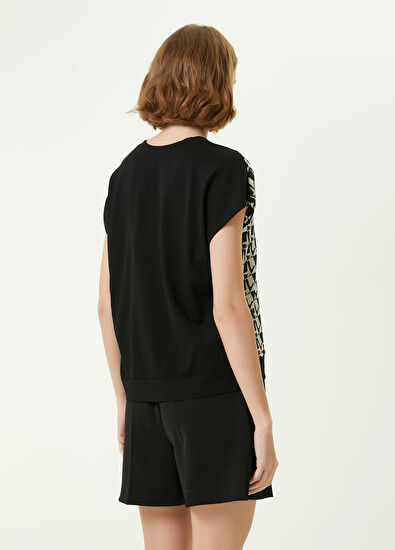 Beymen Club Ekru Siyah V Yaka Logo Desenli Kazak - 6