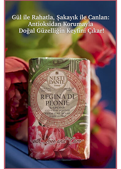 Nesti Dante With Love and Care Regina di Peonie Çiçeksi Vegan Bakım Sabunu 250 gr - 5